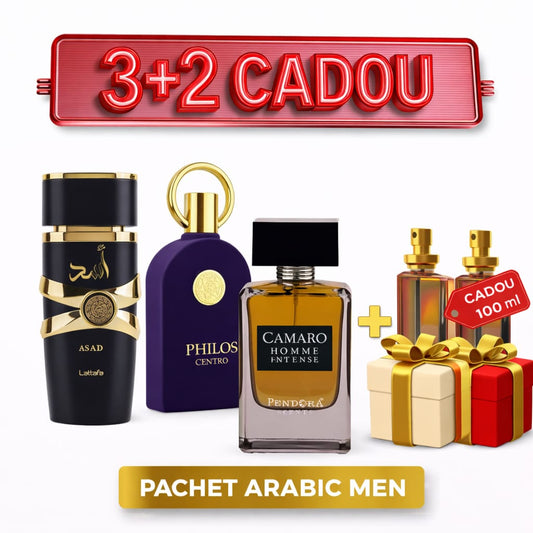 Asad Lattafa+ Philos Centro+ Camaro Homme Intense + 2 Parfumuri cadou